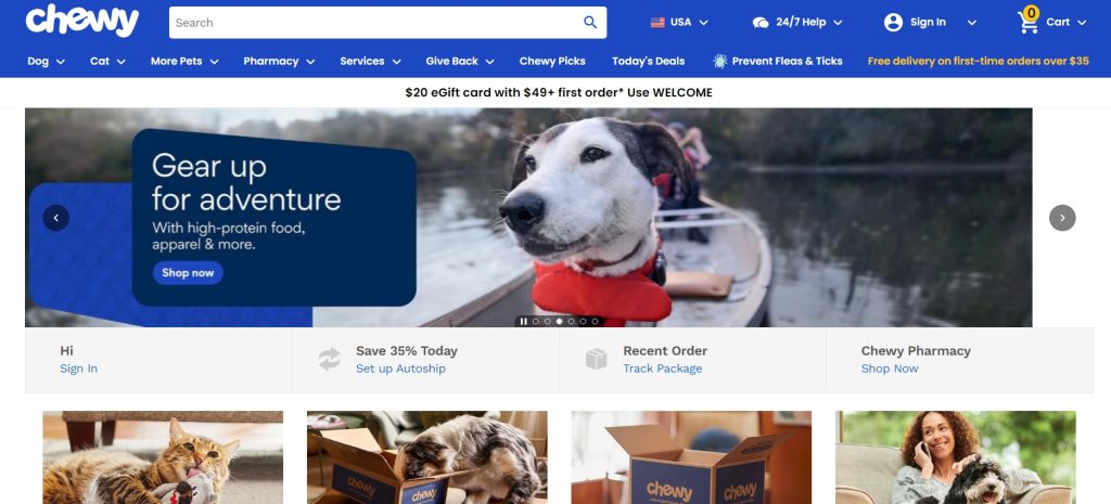 CHEWY HOMEPAGE