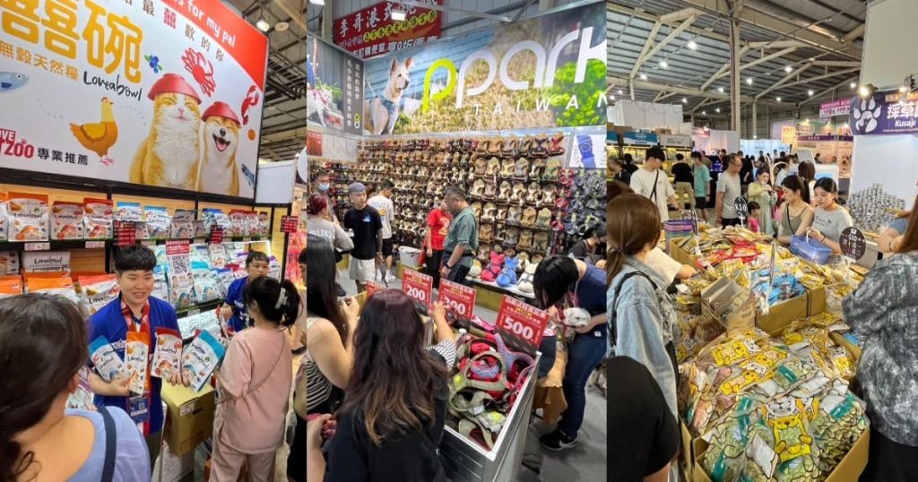 人氣寵食攤位人潮絡繹不絕，飼料、鮮食多元變化搶攻飼主的荷包。