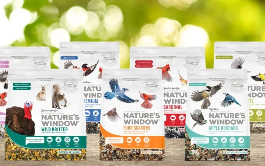 Nature’s Window Rebrands, Unveils Updated Packaging for Wild Bird Seed Bags
