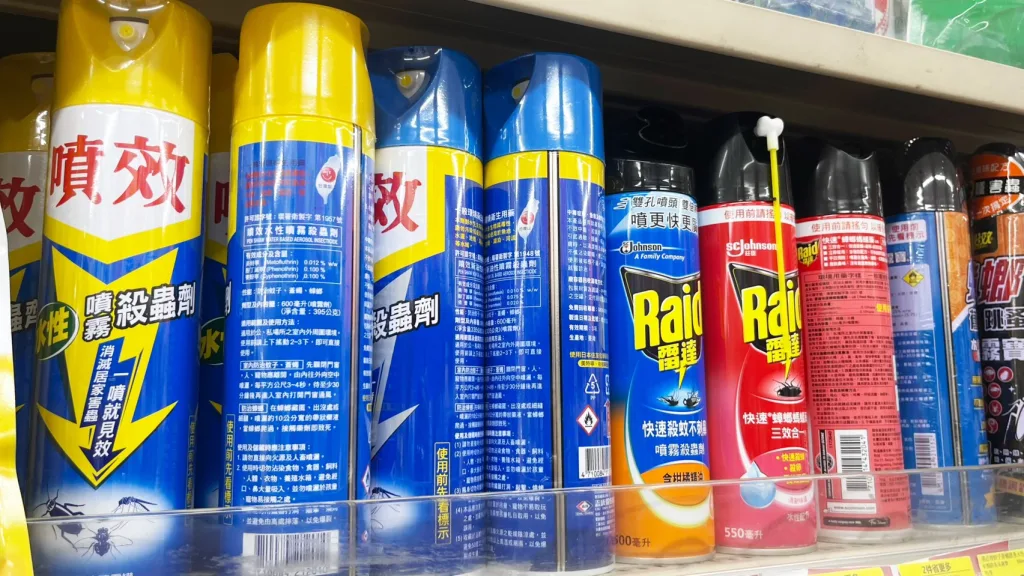 台灣常見含除蟲菊精成分的產品類型與品牌