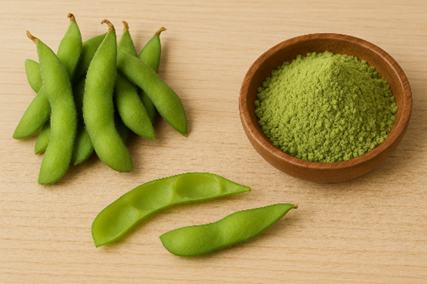 毛豆殼經乾燥與粉碎後所得粉末（圖片來源：農科院）
