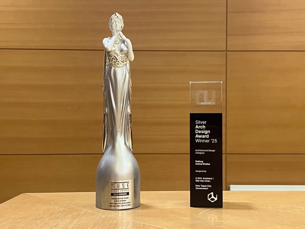 榮獲2項國際性設計大獎「2025芬蘭Arch Design Award」銀獎及「2025美國MUSE Design Awards」銀獎殊榮（圖片來源：新北市政府動保處）