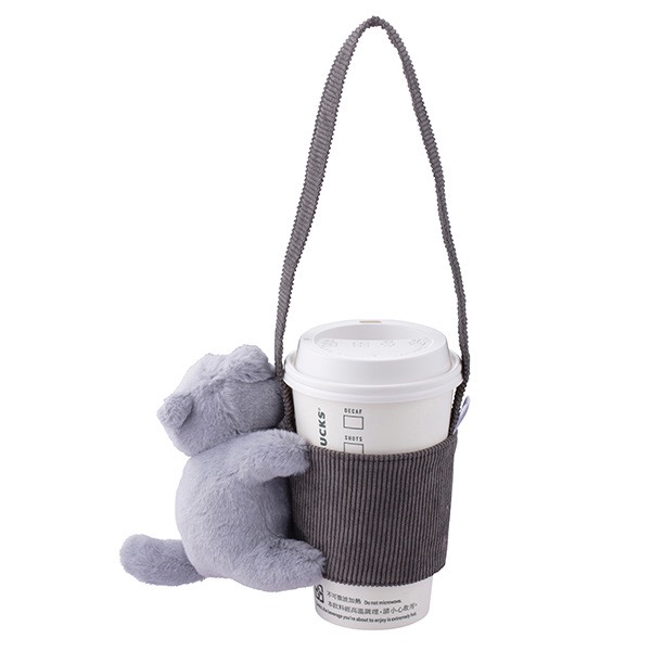 星巴克抱抱灰貓咪單杯提袋