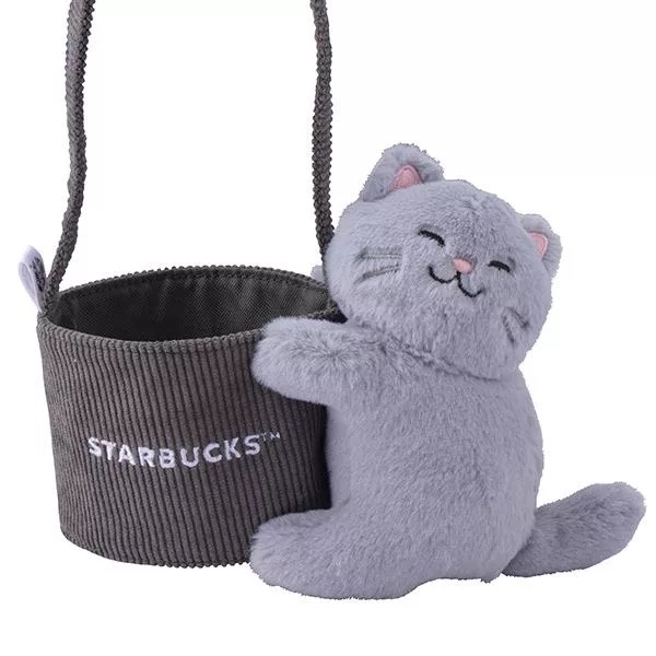 星巴克抱抱灰貓咪單杯提袋