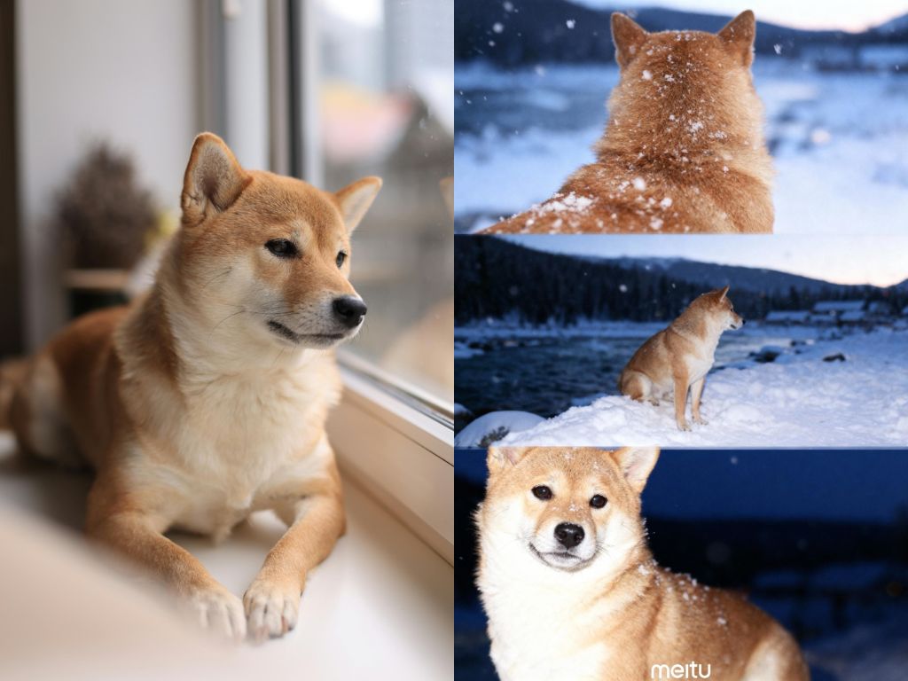 AI 雪景特效（左 / 原圖；右 / AI濾鏡）