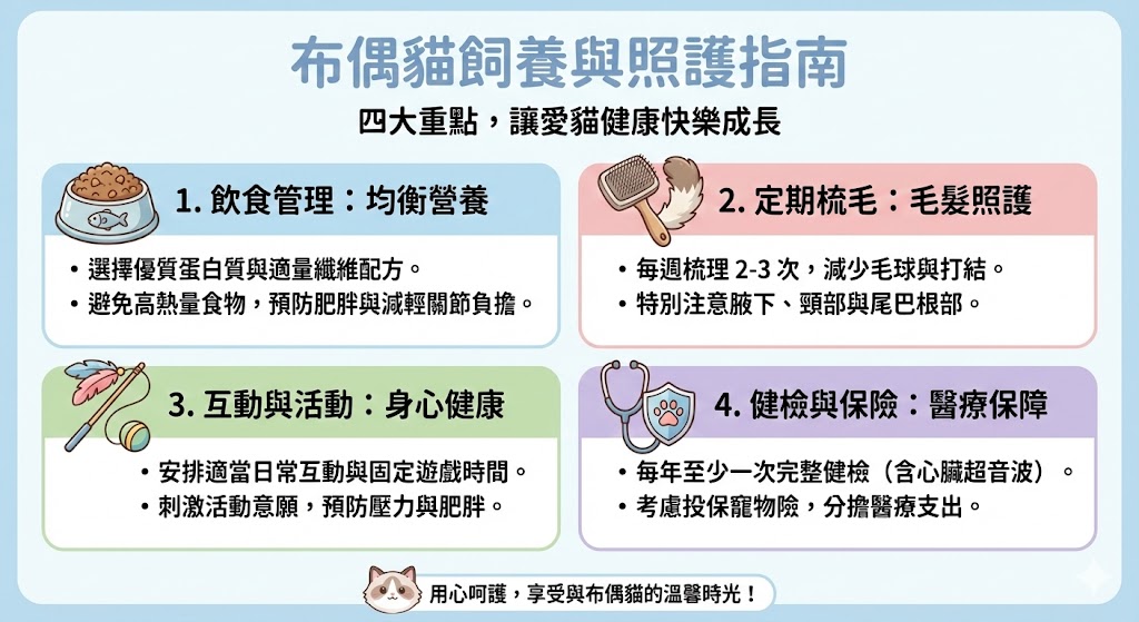 布偶貓的飼養與照護建議