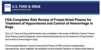 冷凍乾燥血漿獲FDA風險審查通過，動物再生醫療邁出關鍵一步