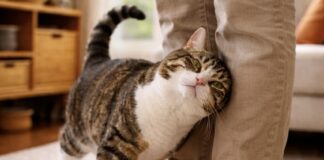 貓咪為什麼喜歡用臉磨蹭東西？用臉磨蹭代表想親近嗎？