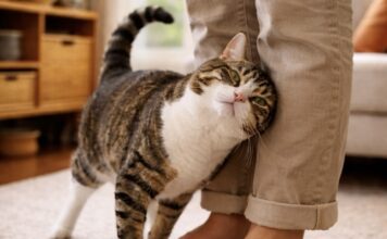 貓咪為什麼喜歡用臉磨蹭東西？用臉磨蹭代表想親近嗎？